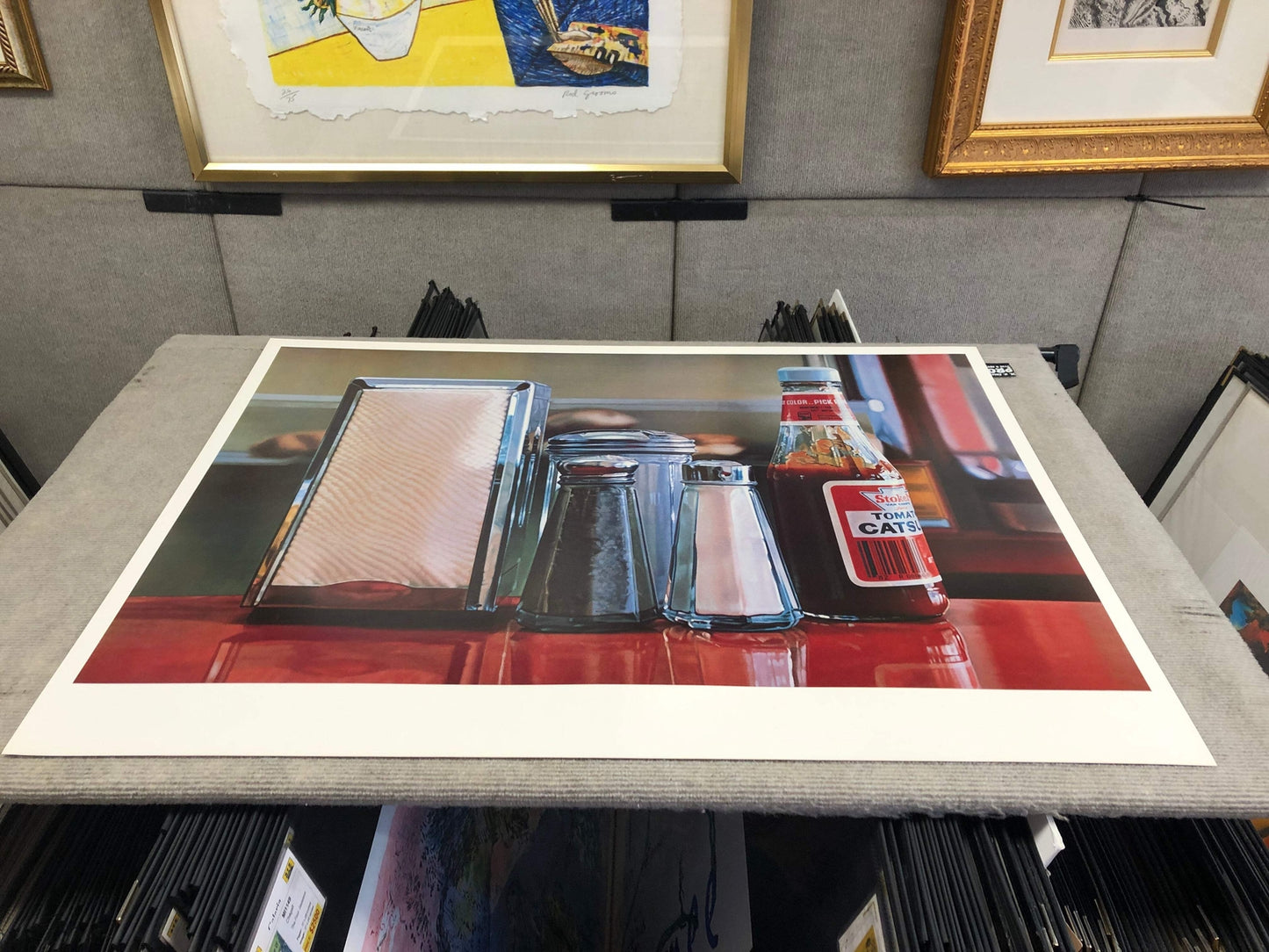 Ralph Goings Color Pick " Poster Realism Red, Multicolor Ketchup