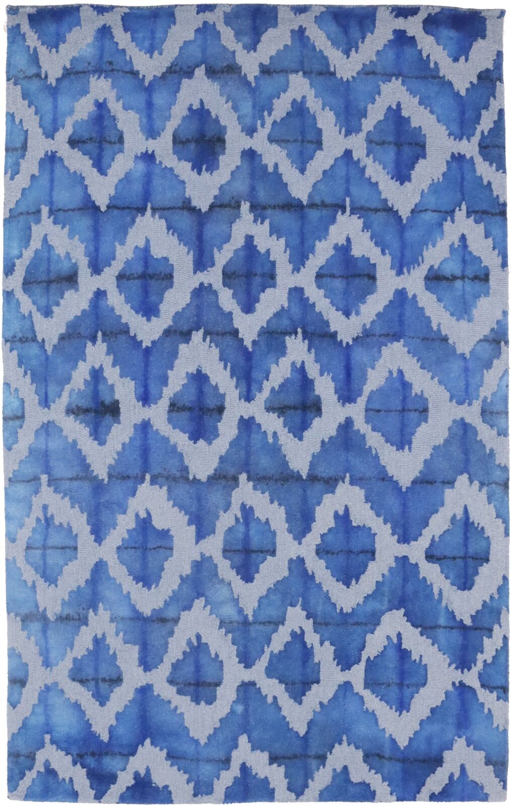 Blue Abstract Design Living Room Decor 5X8