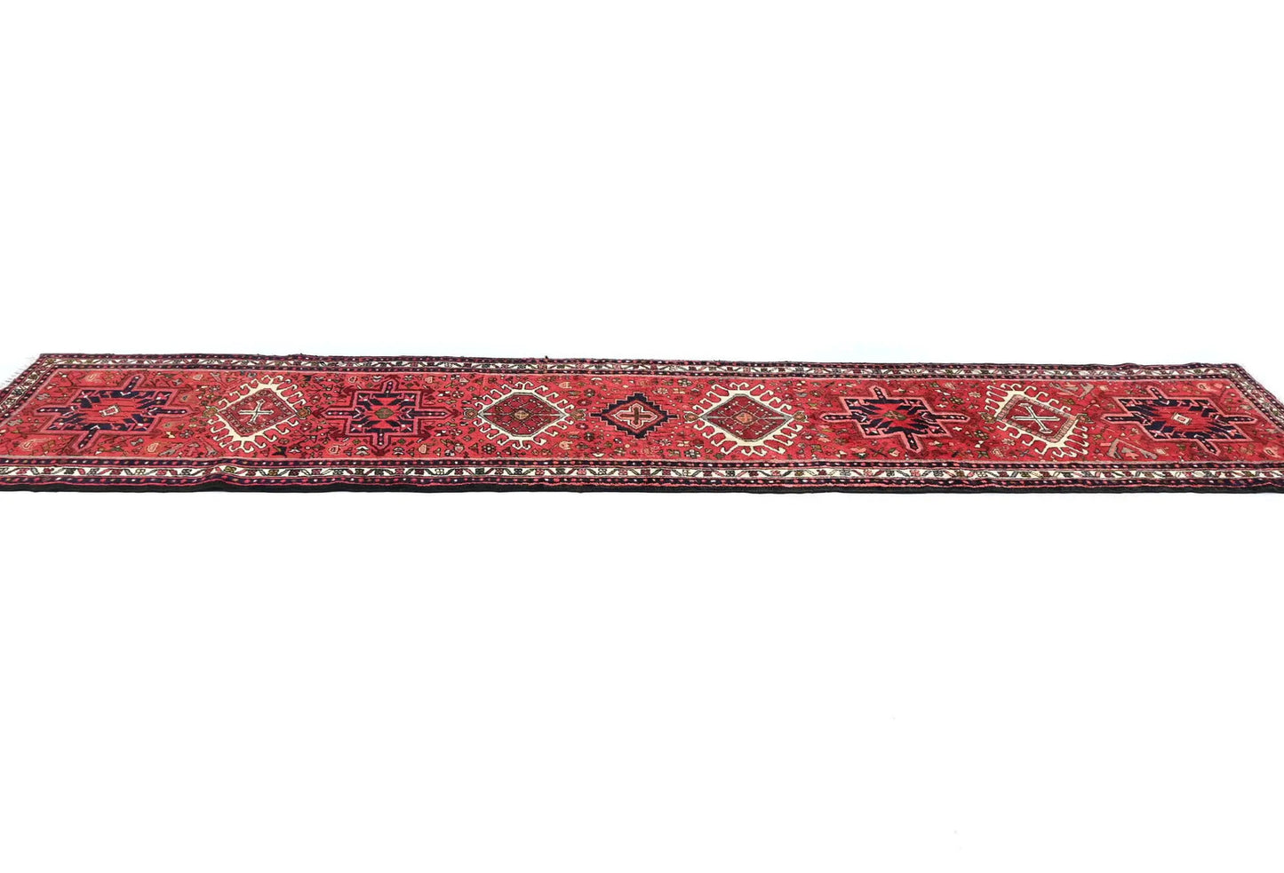Handmade Vintage Oriental Runner Rug 2X10 Ft Red