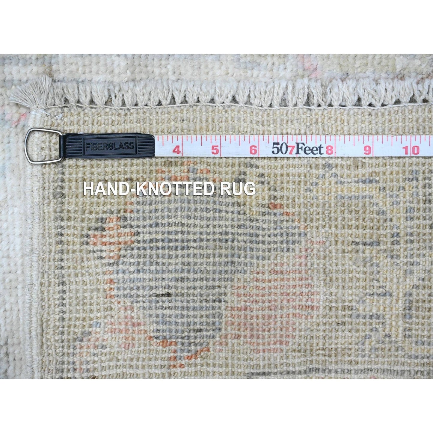 2'6"X19'1" Chrome Gray Natural Dyes Angora Oushak Xl Runner Oriental Rug