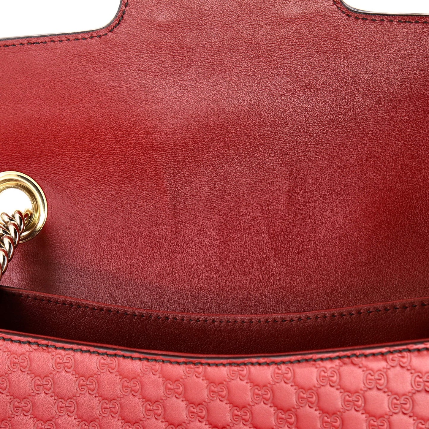 Gucci Emily Chain Flap Bag Microguccissima Leather Medium