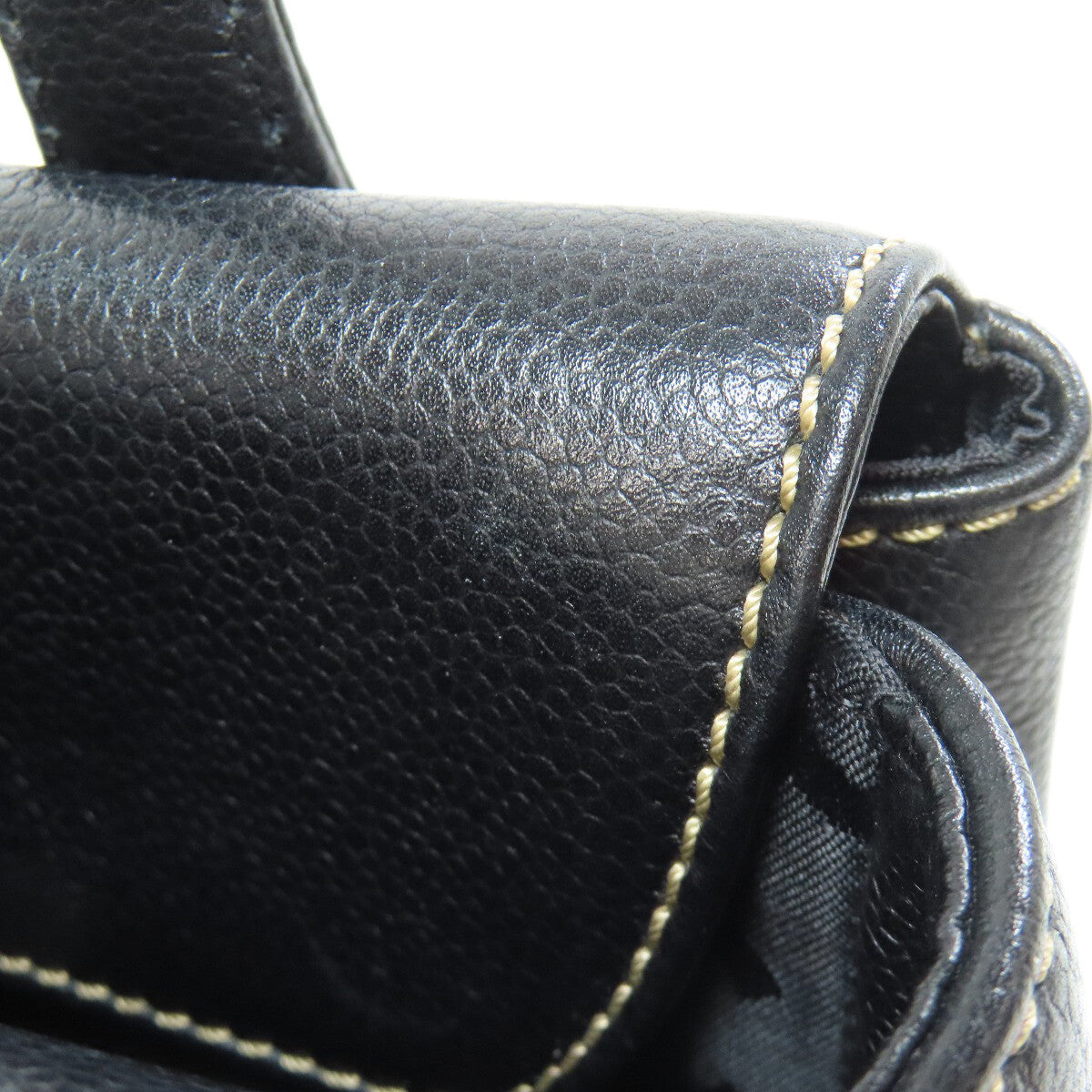 Chanel Tote Bag Coco Mark Wild Stitch Grained