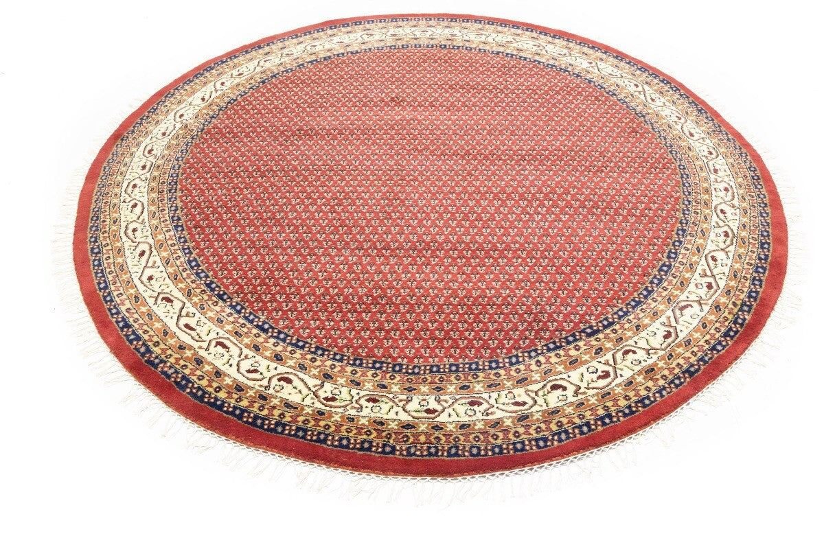 Handmade Tribal Indo Botemir Round Oriental Rug