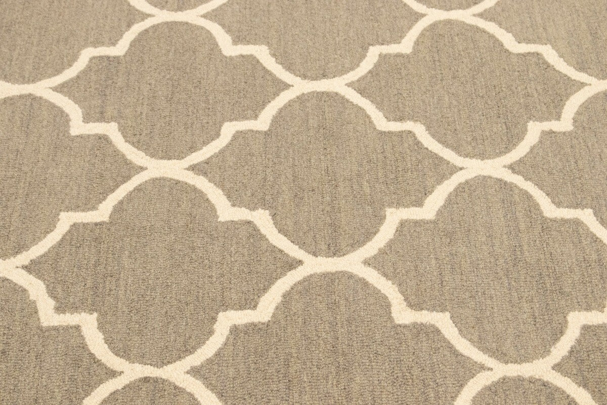 5X8 Ft Hand-Tufted Modern Rug Pastel Brown