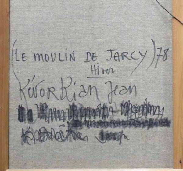 Jean Kevorkian "Le Moulin De Jarcy" 1978 Oil Painting French Landscape 25F