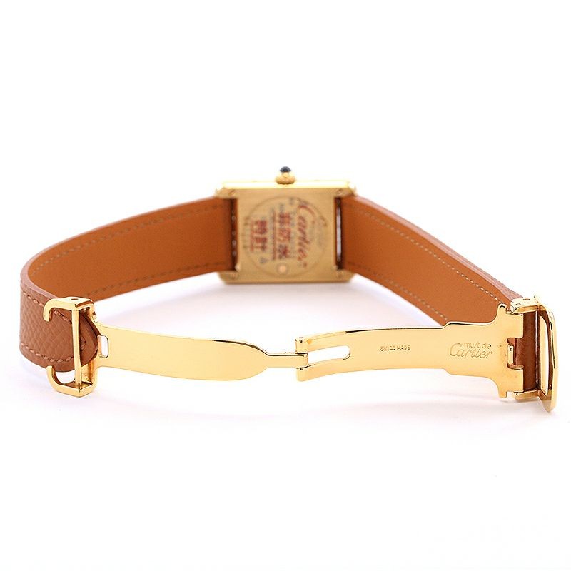 Cartier Must Tank Sm Vermeil Opaline Dial W1005554