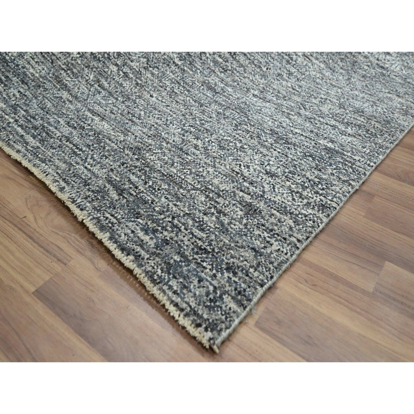 9'X12'1" Nickel Gray Kohinoor Herat Design Pure Wool Hand Knotted Rug