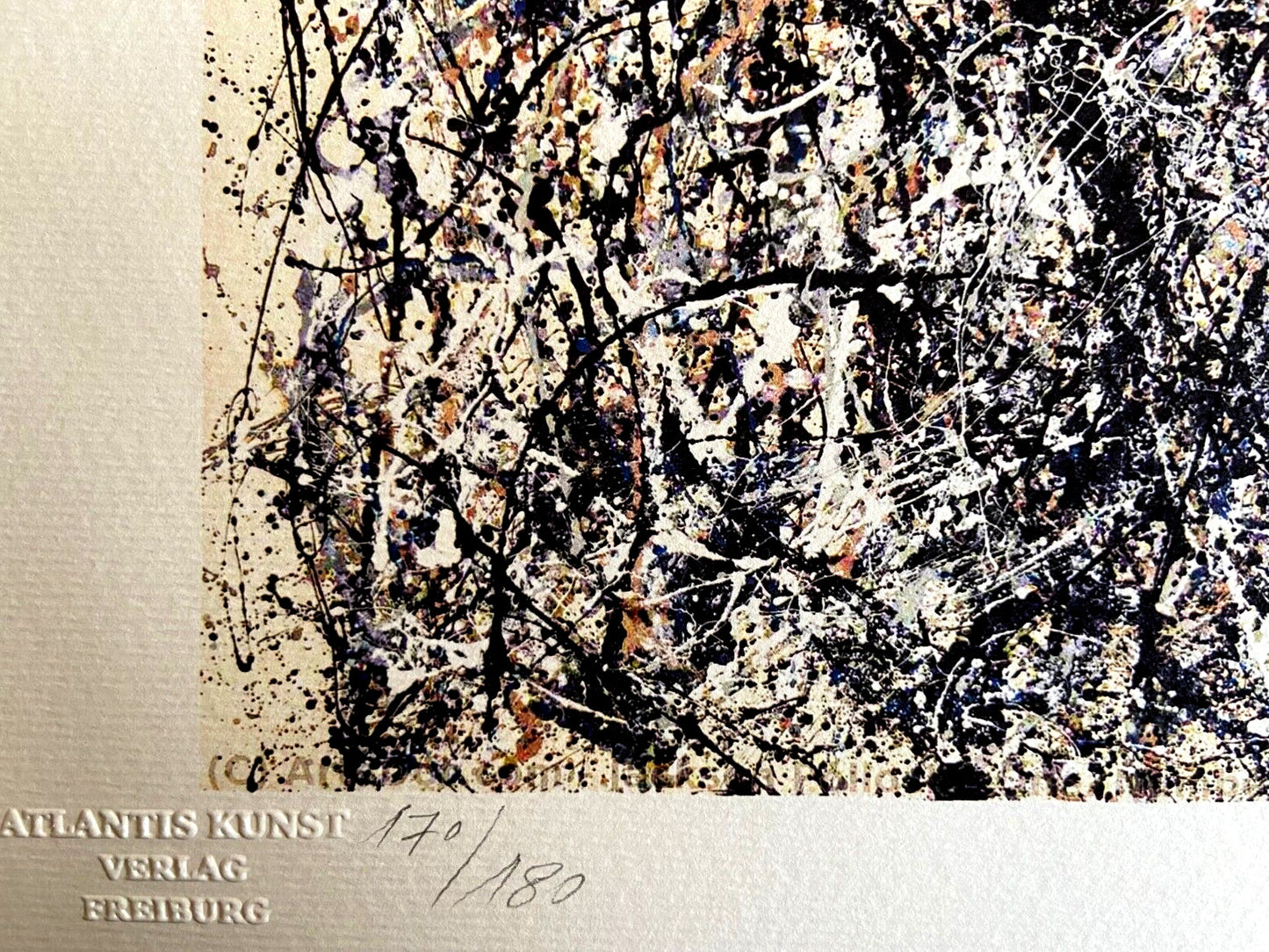 Jackson Pollock Lithograph Coa Signed Numbered By