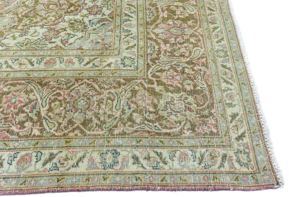 10X15 Antique Distressed Oriental Rug Muted