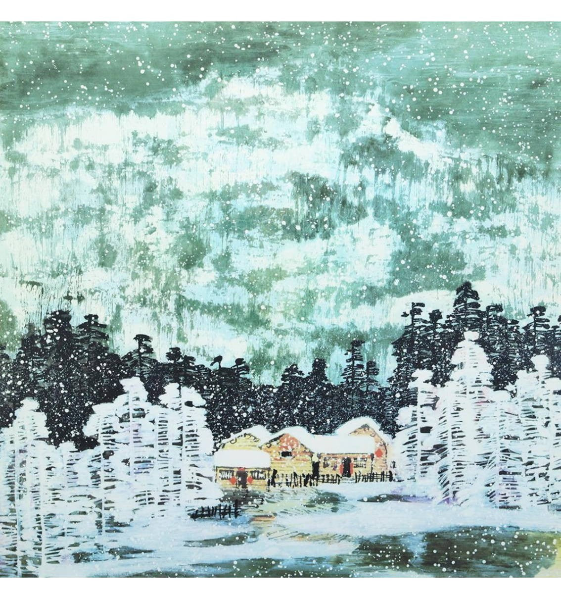 Zhang Bu (Chinese) Original Lithograph "Winter" Signed Numbered Framed Coa