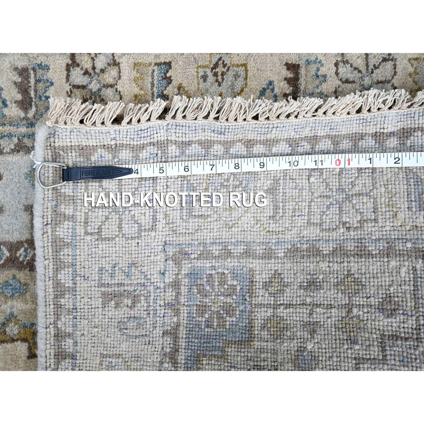 2'9"X21'9" Gray Zoroastrian Village Inspired Wool Hand Knotted Runner Rug