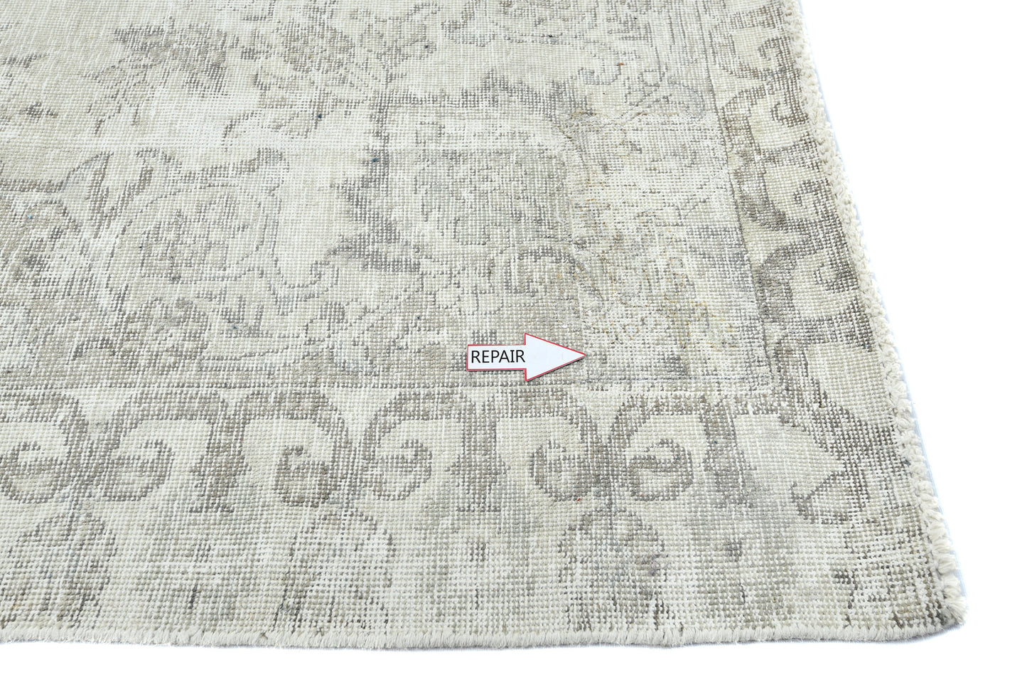 Hand-Knotted Antique Oriental Rug Floral Design