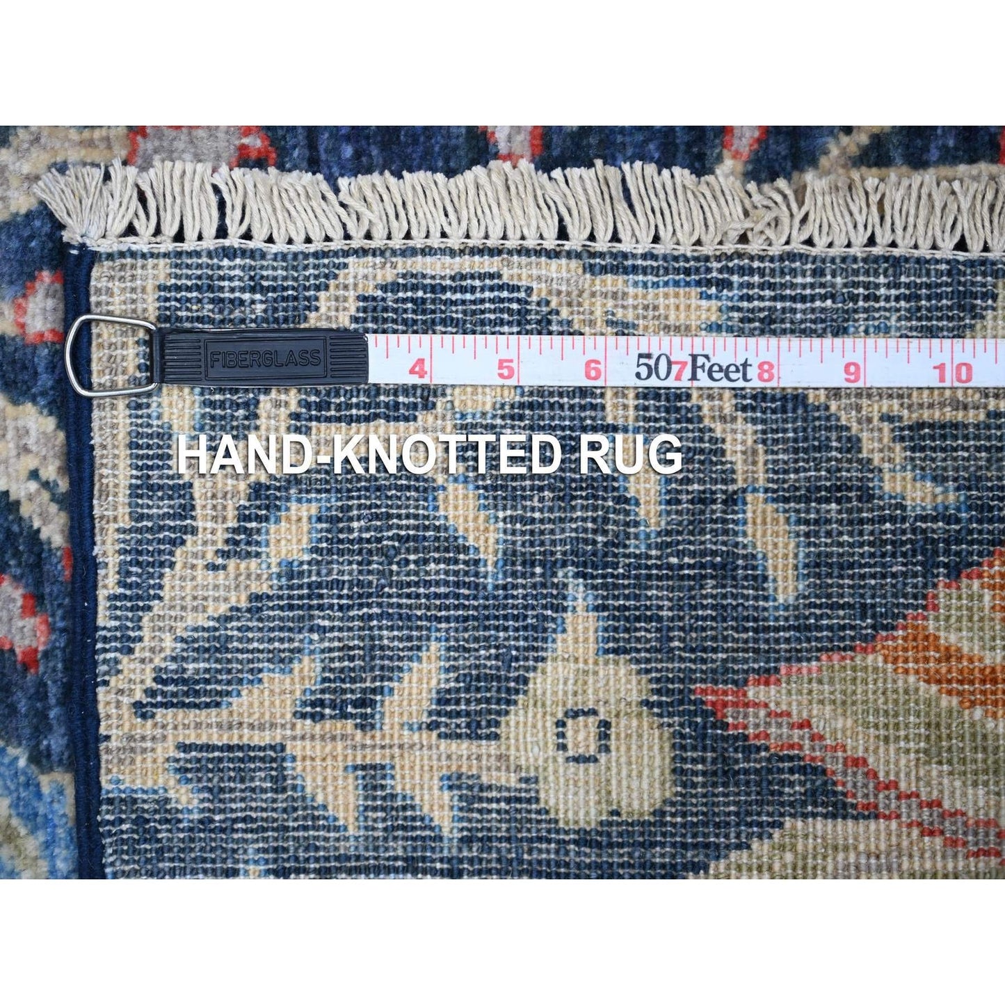 2'4"X5'10" Yale Blue Birds Paradise Hand Knotted Wool Runner Oriental Rug