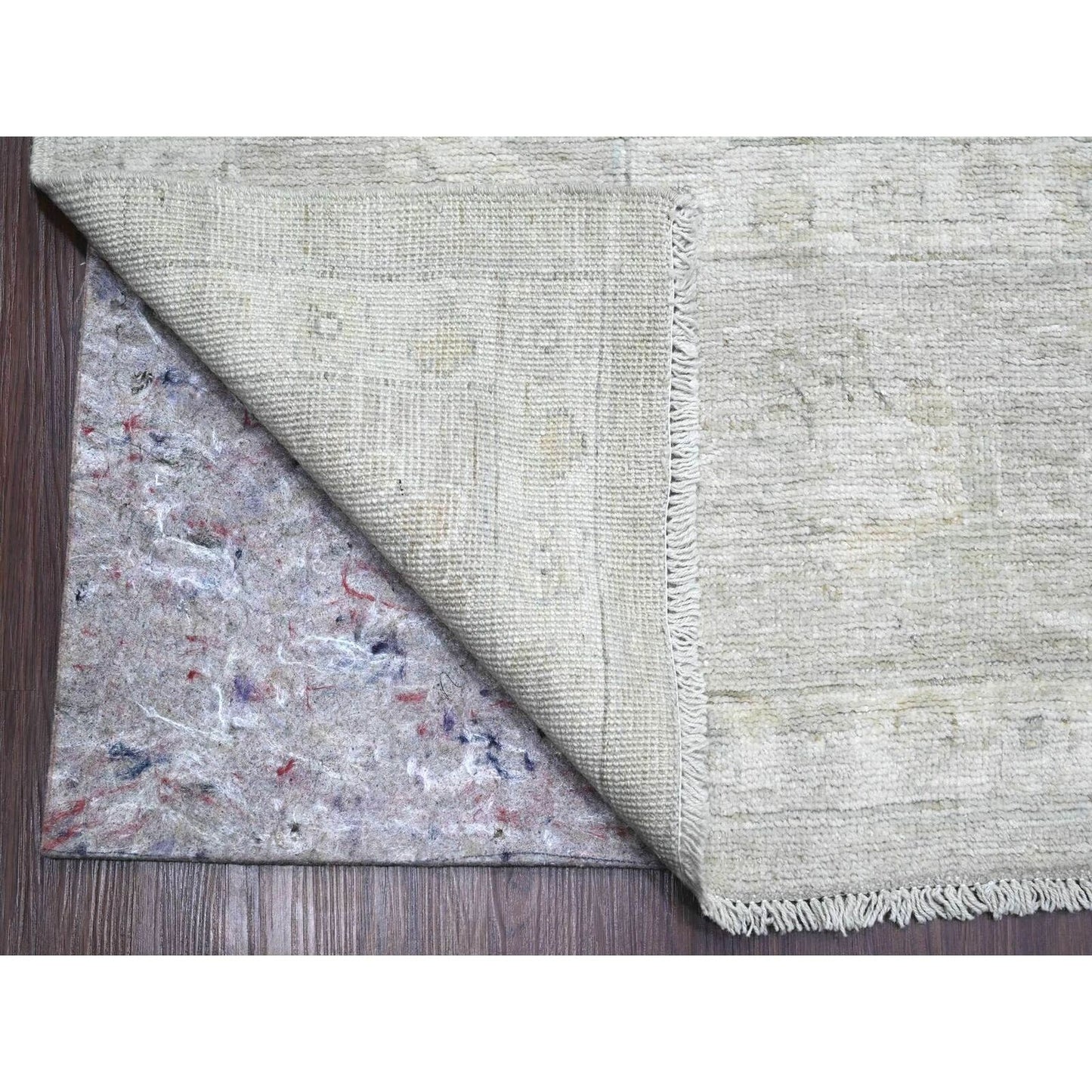 9'9"X13'4" Pastel Gray 100% Wool Afghan Angora Oushak Hand Knotted Rug
