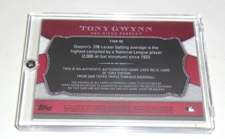 Tony Gwynn 09 Triple Threads Game Triple Jersey