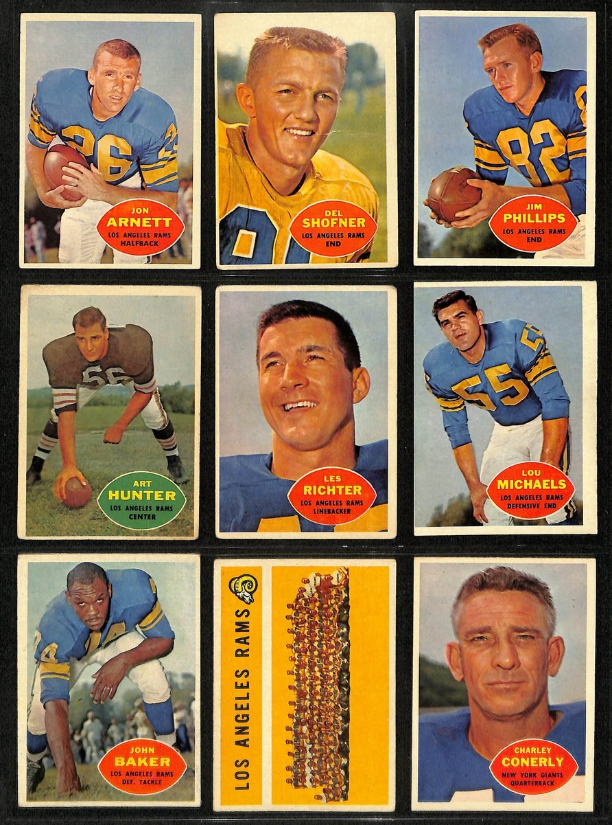 1960 Topps Football Card Complete Set (1-132)