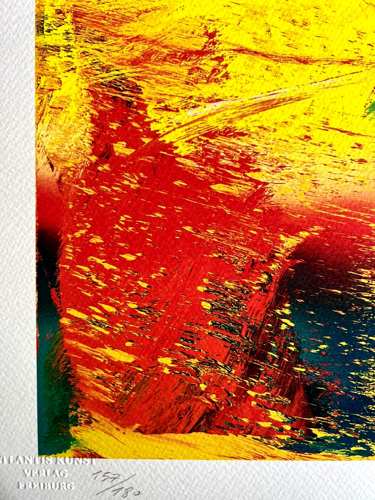 Gerhard Richter Lithograph Coa Signed Numbered By