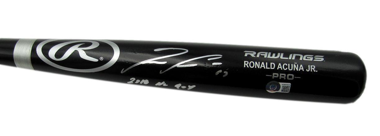 Ronald Acuna Jr. Braves Signed Engraved Rawlings