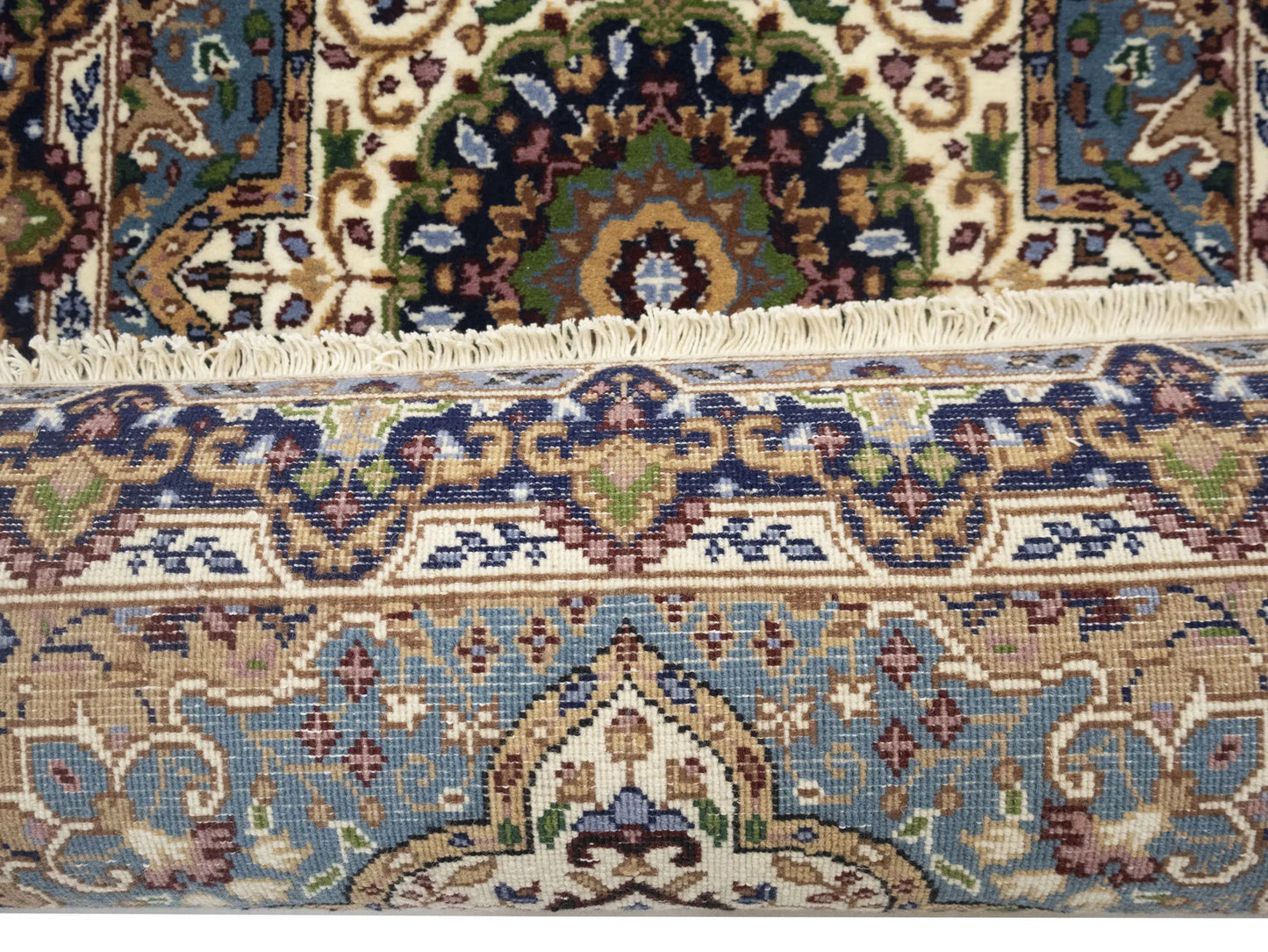 Handmade Kirman Oriental Runner Rug Floral Design