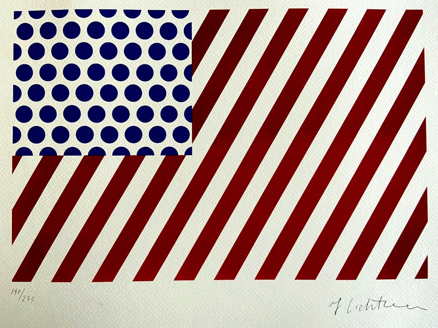 Roy Lichtenstein Lithograph Coa Signed Numbered