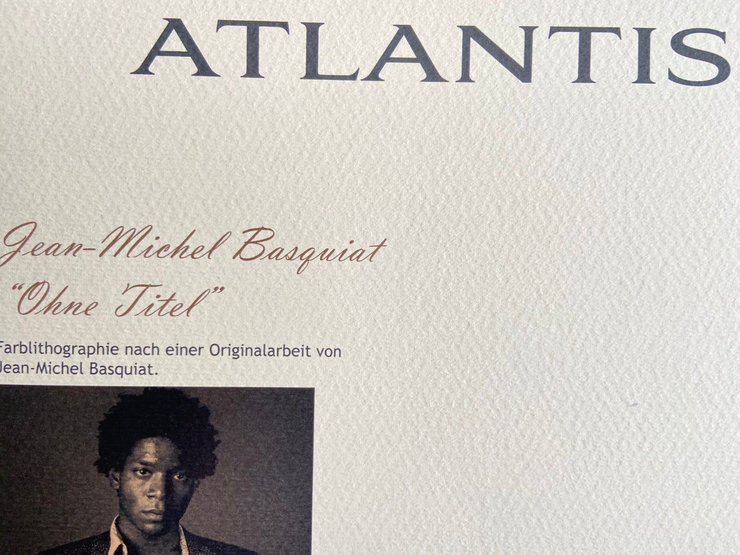 Jean-Michel Basquiat Lithograph Signed Numbered COA by Hand