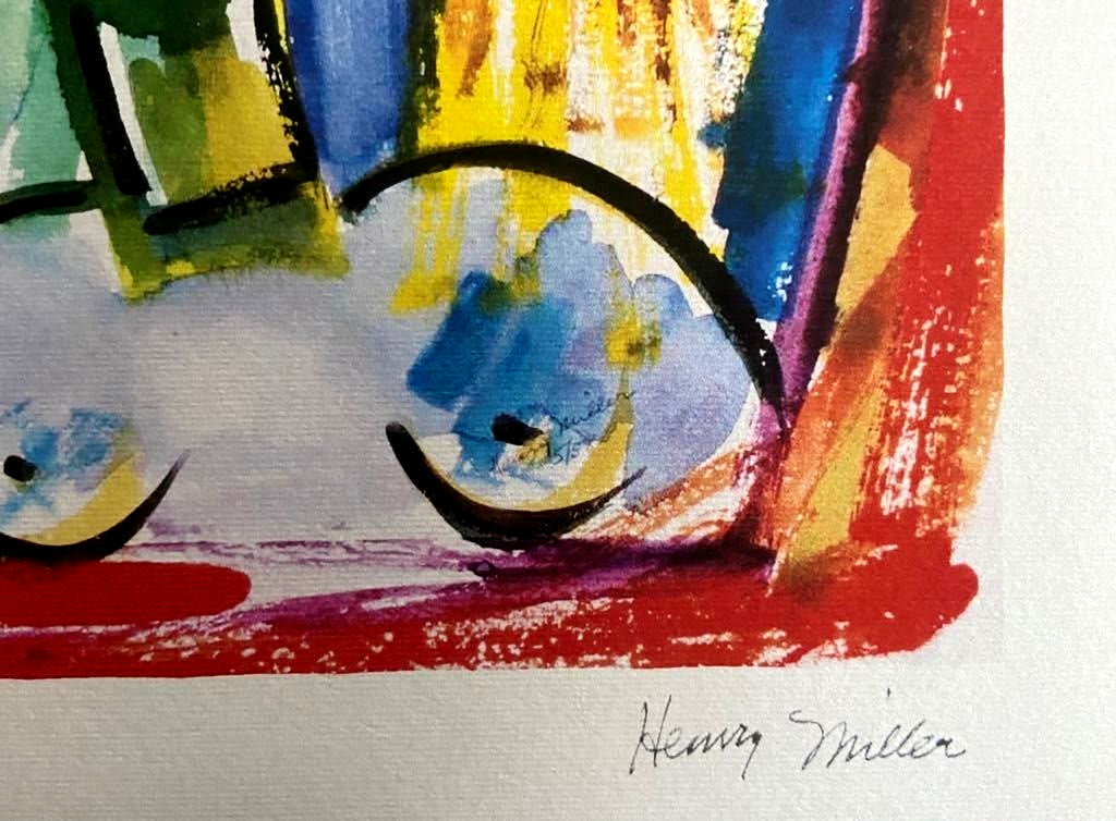 Henry Miller Lithograph 180Ex Coa Numbered Stamp