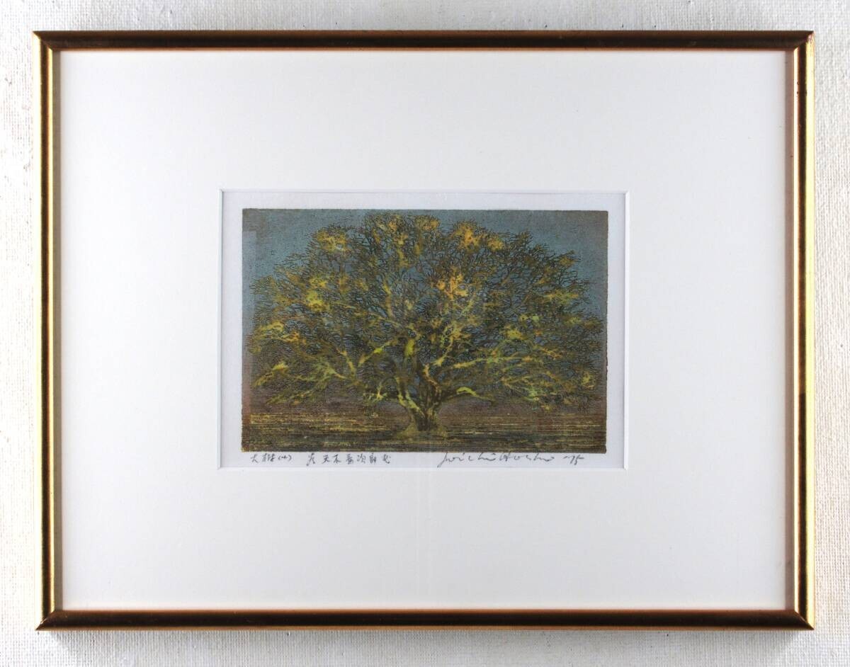 Hoshi Joichi - Big Tree Signed Framed Original