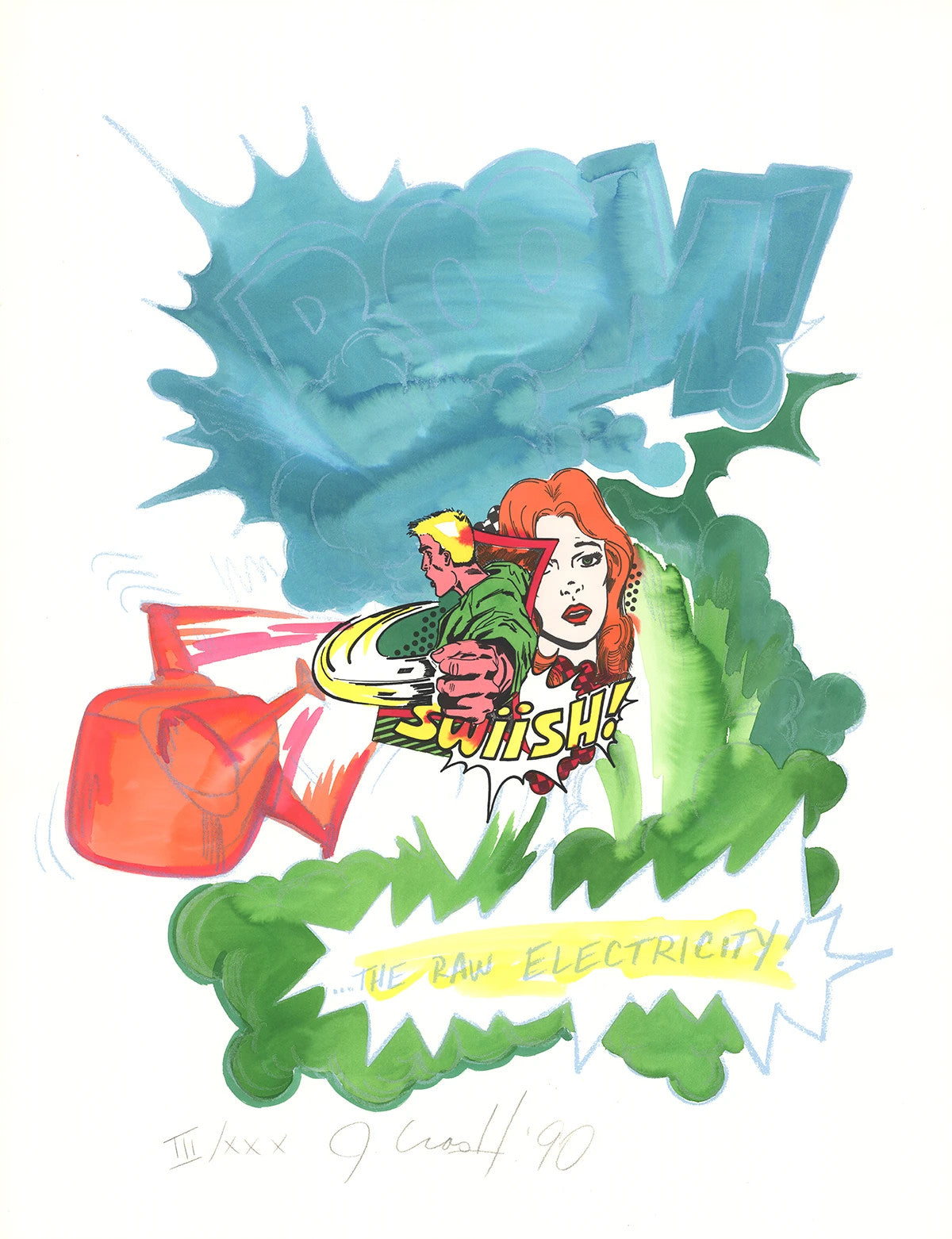 John Matos Aka Crash The Raw Electricity Signed " Serigraph Pop