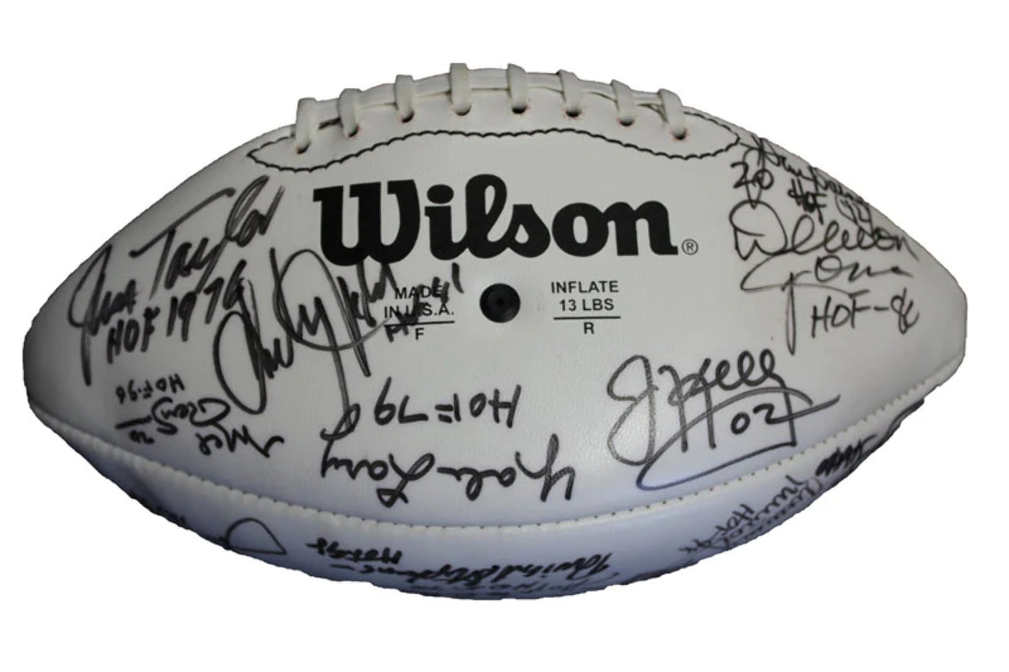 Pro Football Hall Of Fame Enshrinee Golf Classic Ix Autographed Football