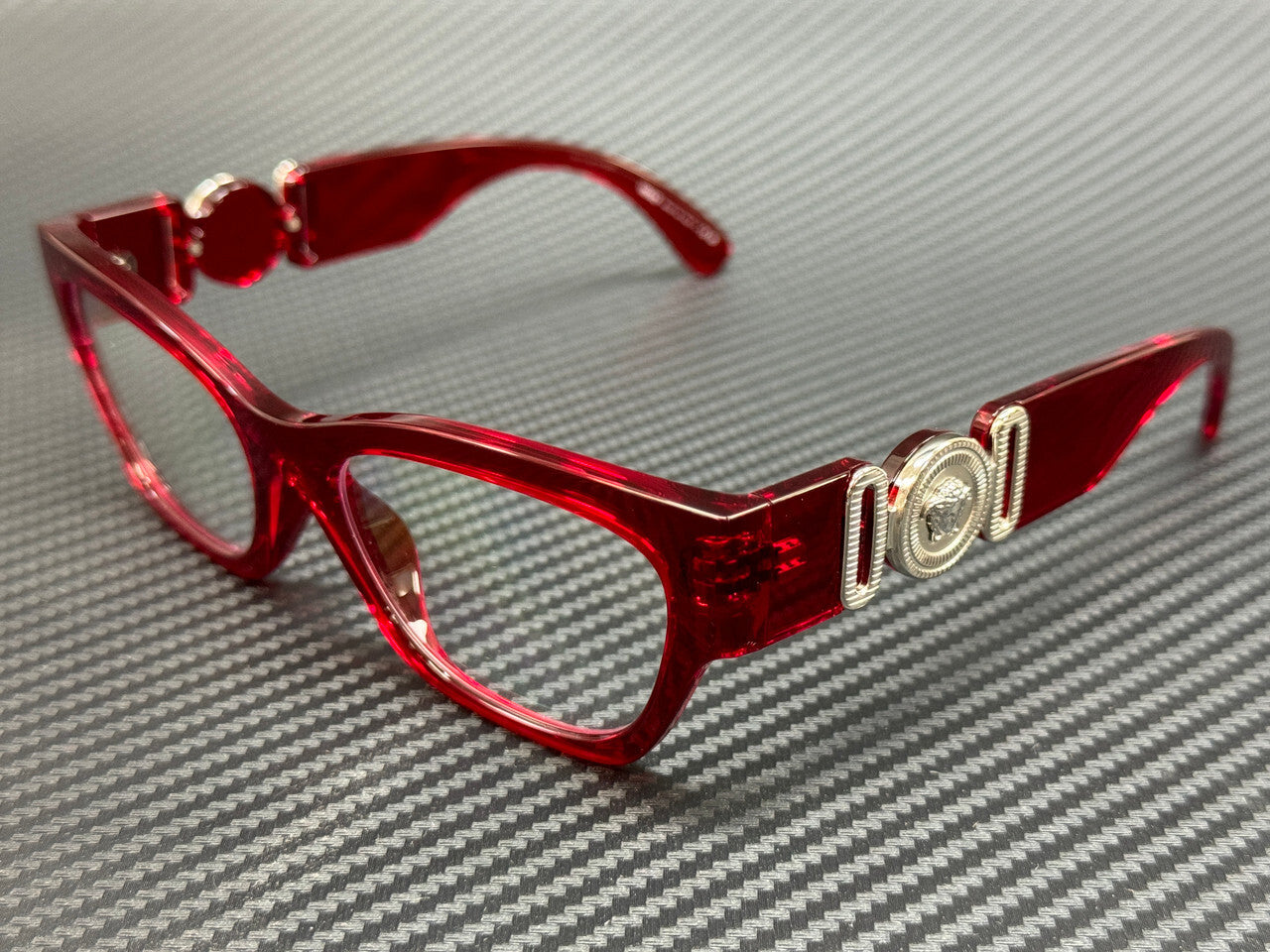 Versace Ve3367U 5495 Red Transparent Women'S 54