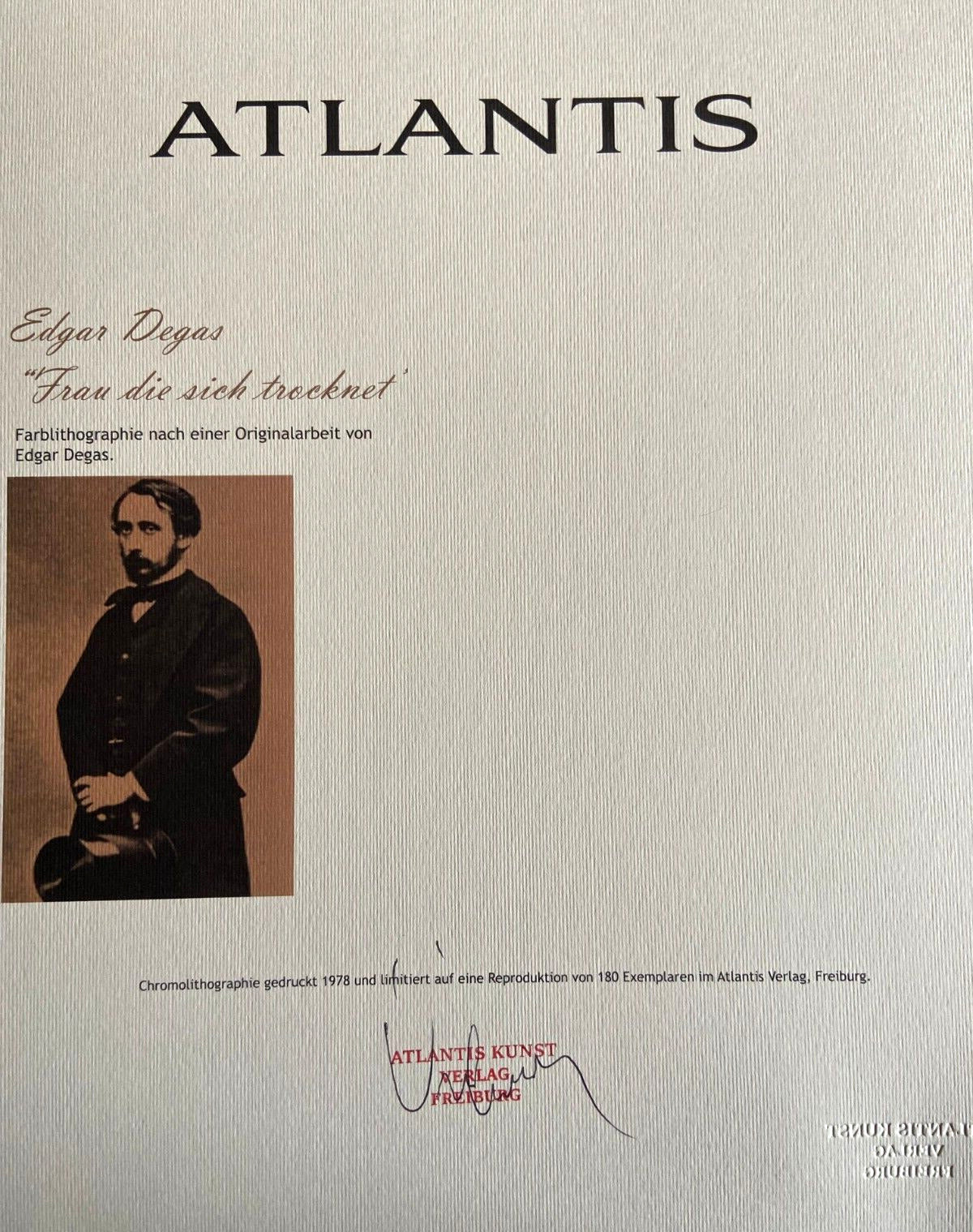 Edgar Degas Lithograph Coa Signed Op Numbered