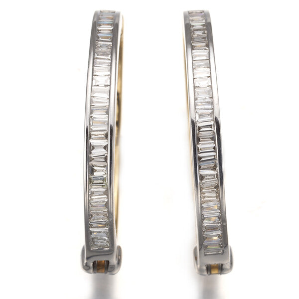 Gstv Earrings Diamond Bicolor 18K 750 Yellow