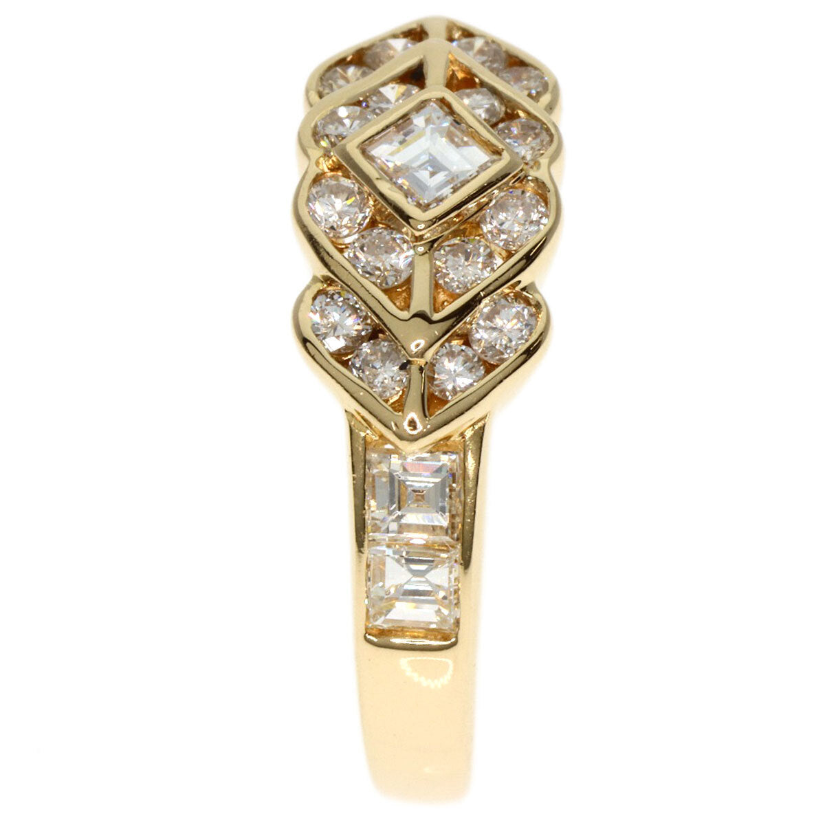 0.441ct Diamond Ring K18 Yellow Gold 3.7g