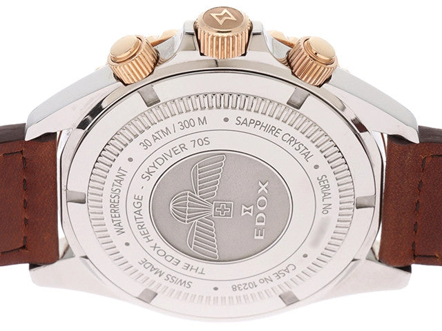 Edox Edox Skydiver Chronograph 10238 Brown Color