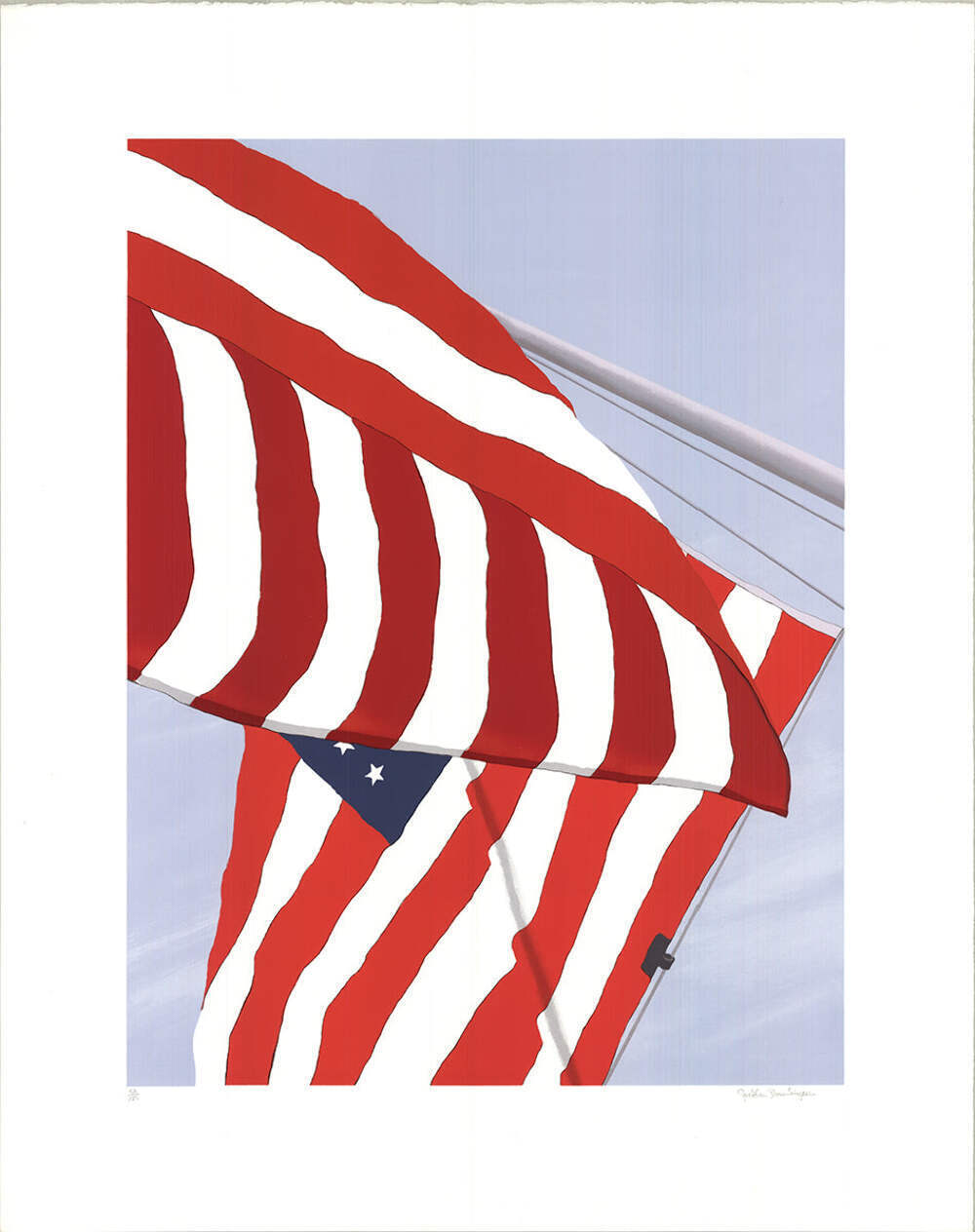 Gretchen Dow Simpson Flags Signed " Serigraph Contemporary