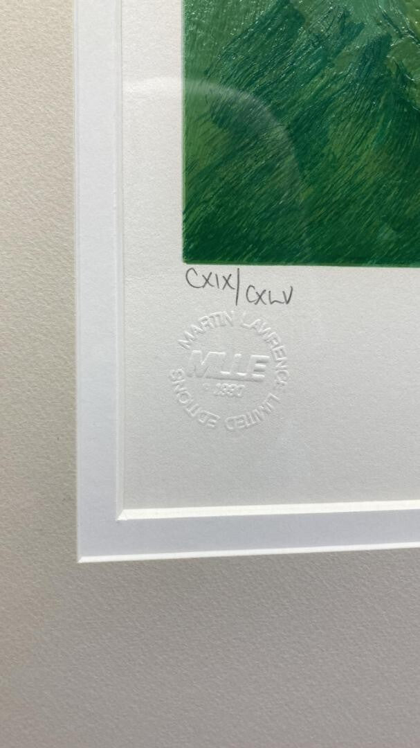 Mark King Uk Print Golf Series Patting Green Signed Edition Silkscreen Framed