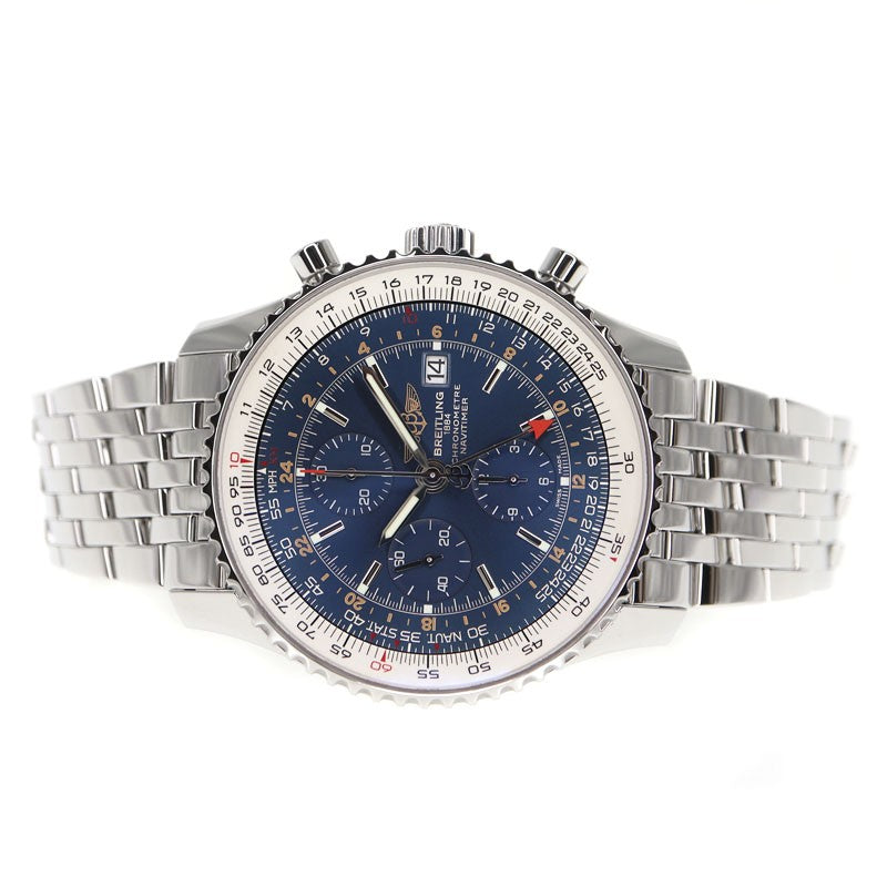 Breitling Navitimer World A2432212 Blue Men'S Used Watch #31125