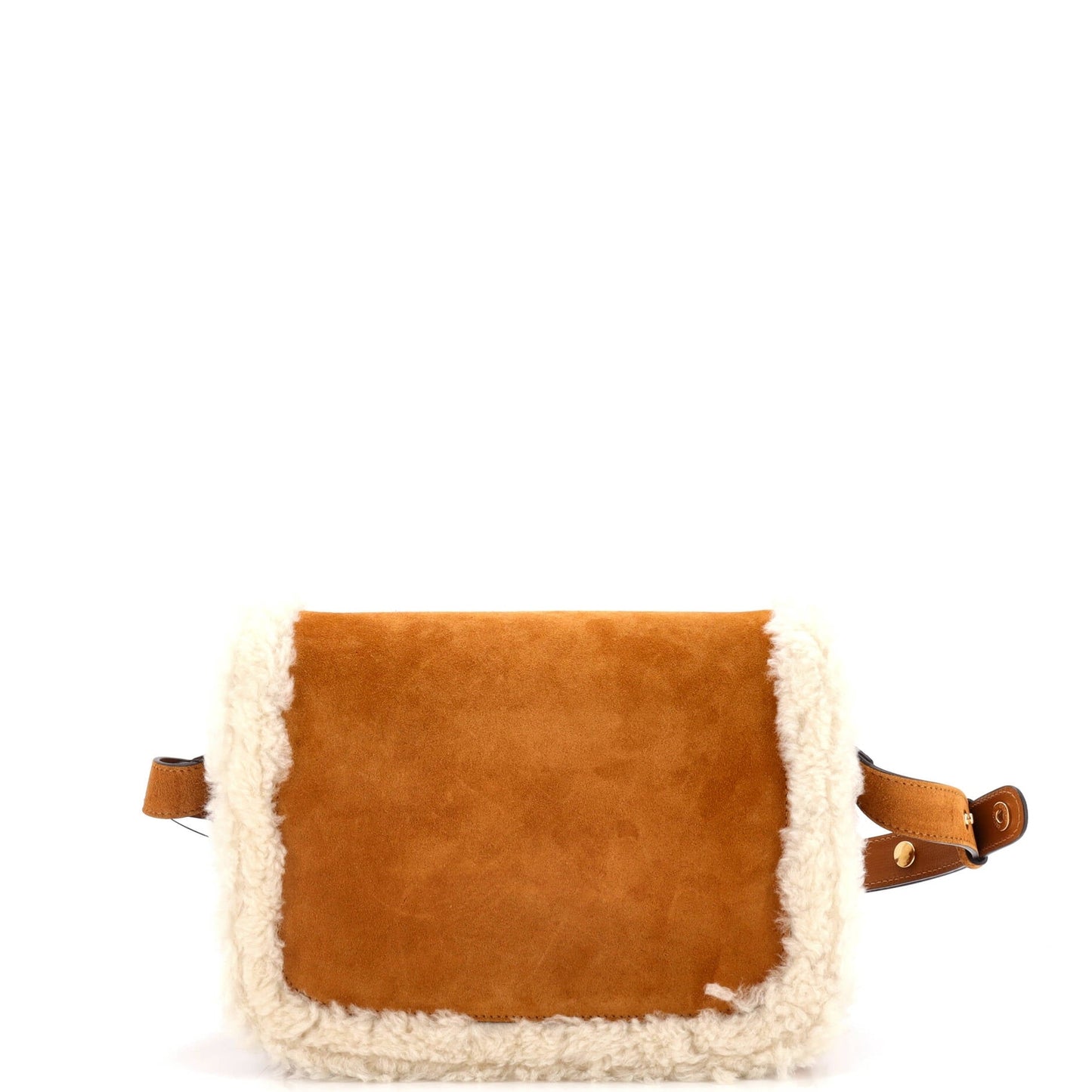 Gucci Horsebit 1955 Shoulder Bag Suede With Shearling Small