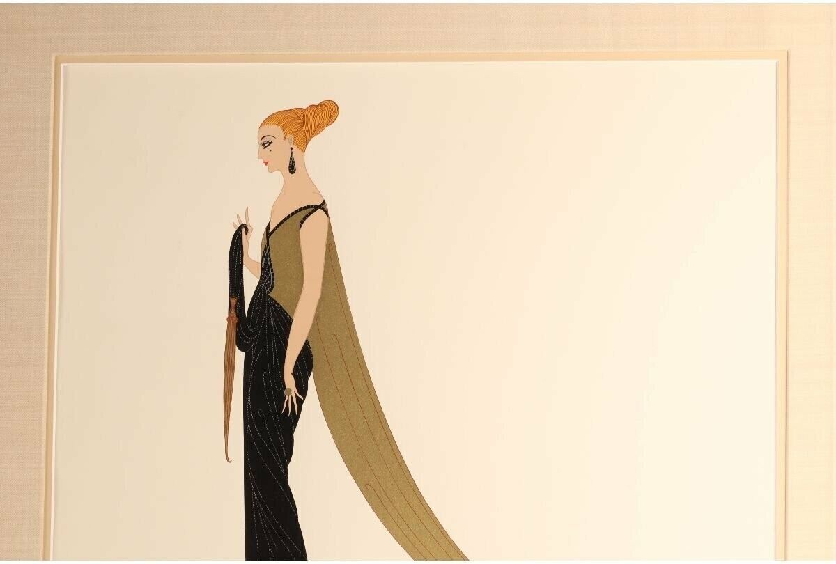 Erte - Ready For The Ball Serigraph Silkscreen Ed111 Signed Numbered Framed