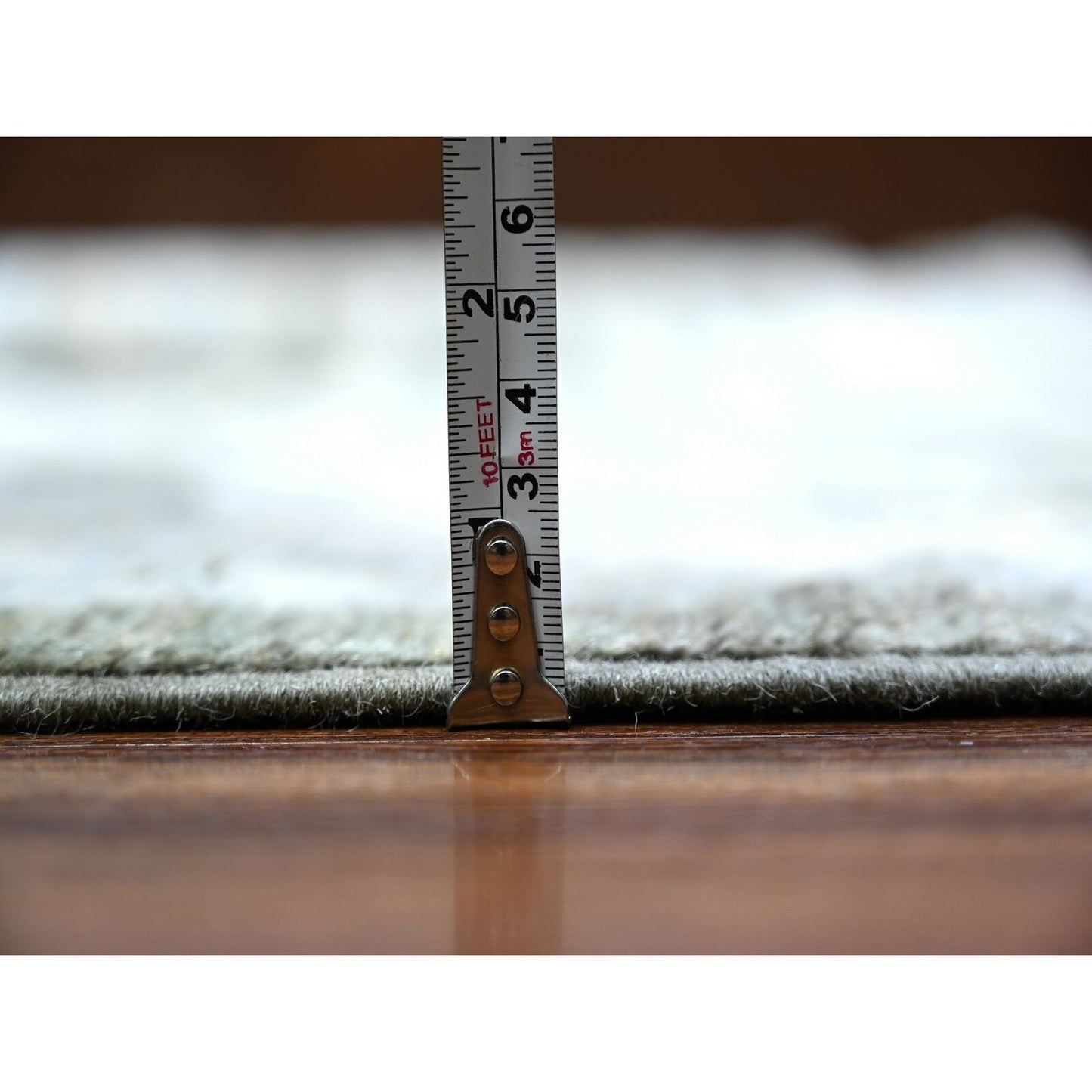 11'9"X17'6" Gray Afghan Angora Oushak Wool Hand Knotted Oriental Rug