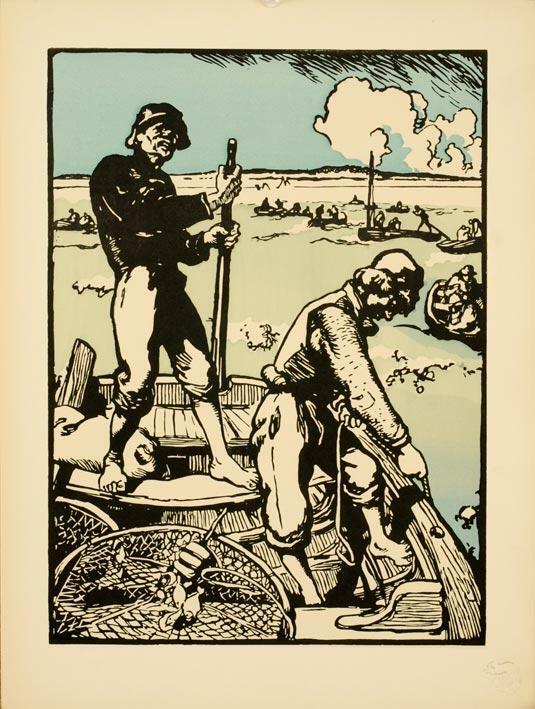 Dans Loup De Mer By Lepere Estampe Moderne 1897 Original Vintage French Poster