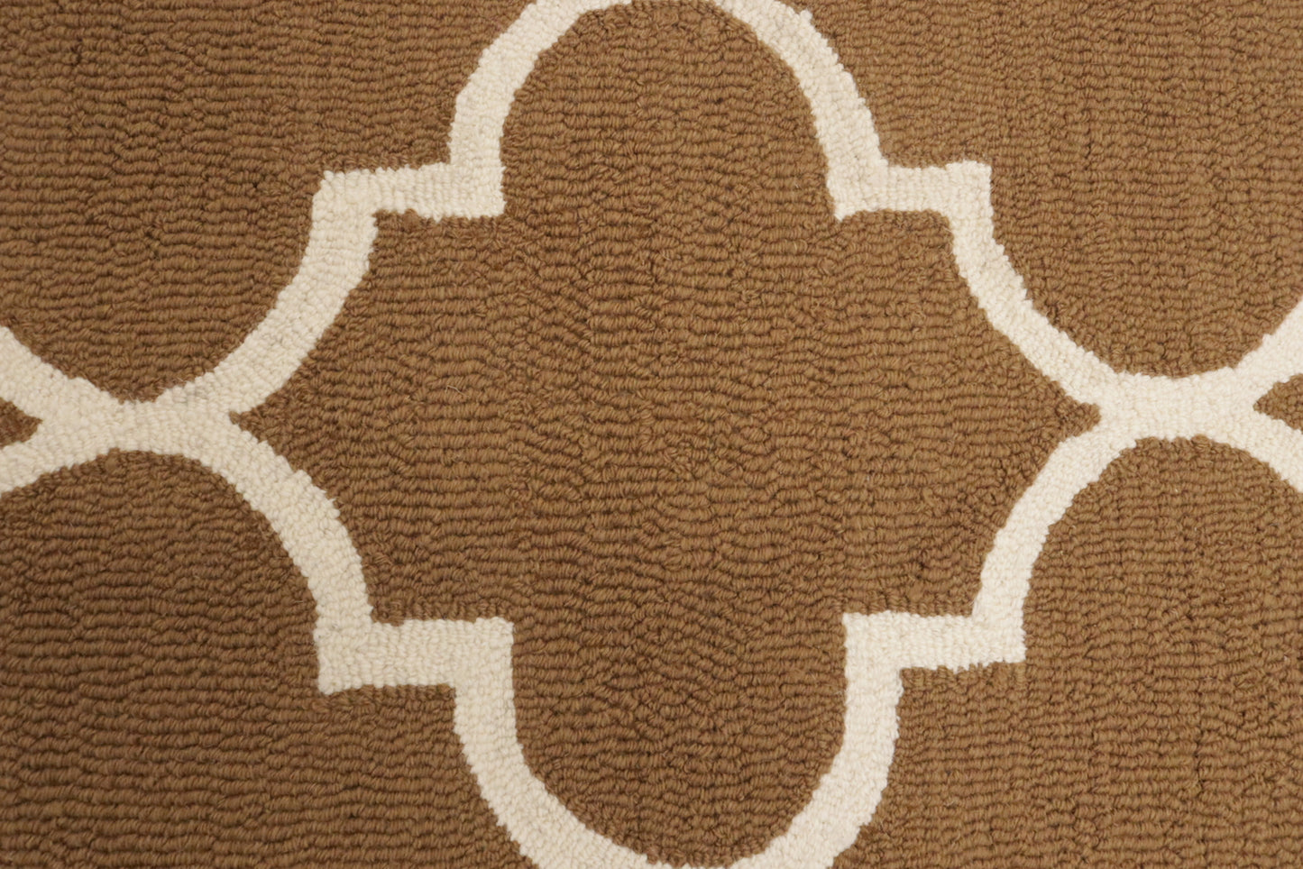 Caramel Brown Trellis Design 5X8 Hand-Tufted