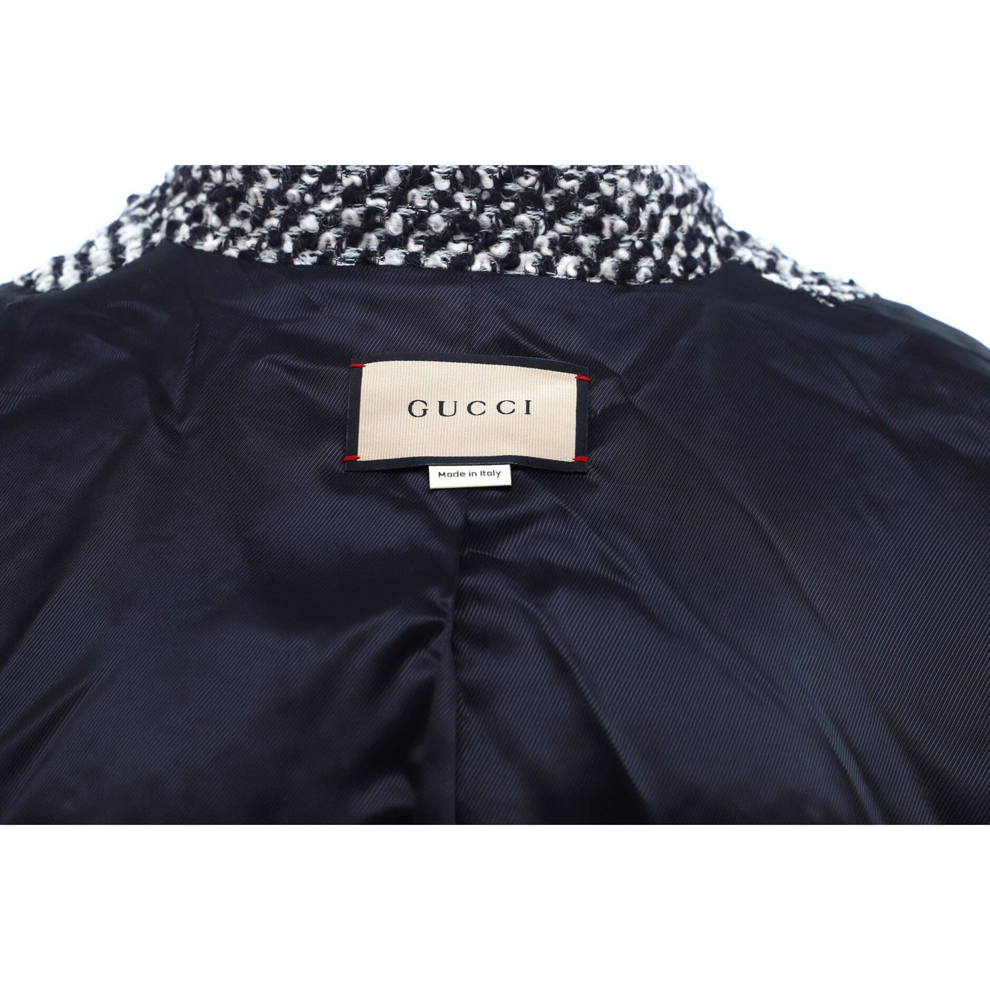 Gucci Women'S Button Up Belted Long Coat Tweed