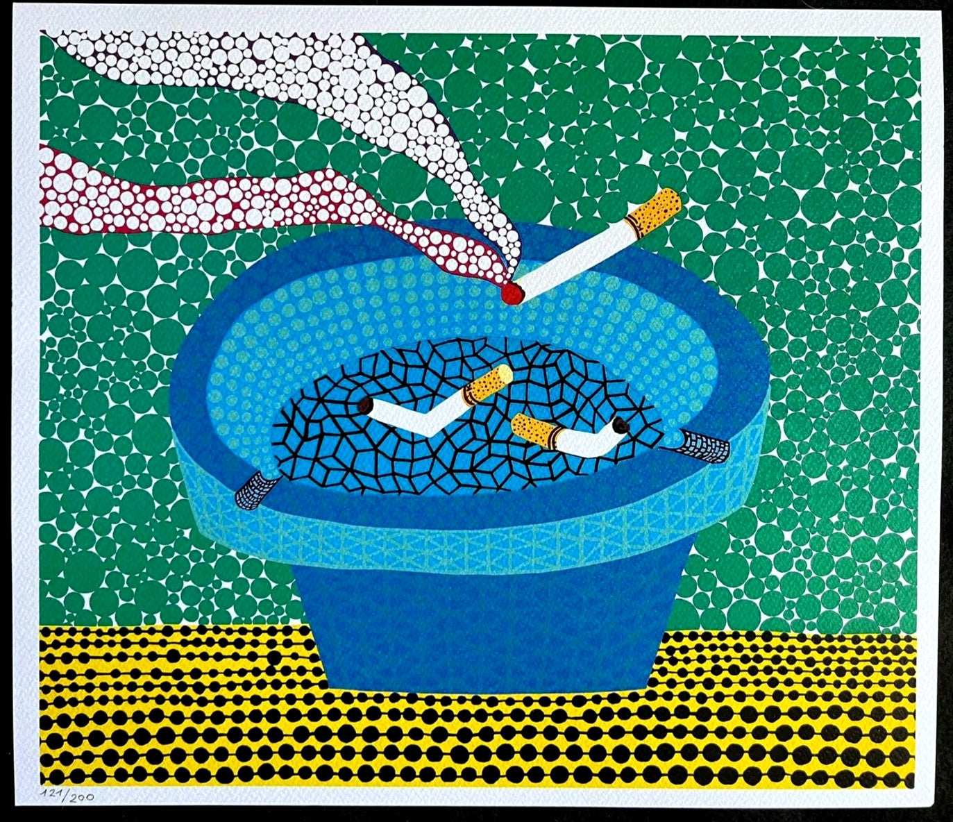 Yayoi Kusama Lithograph "Ashtray" Hand Numbered