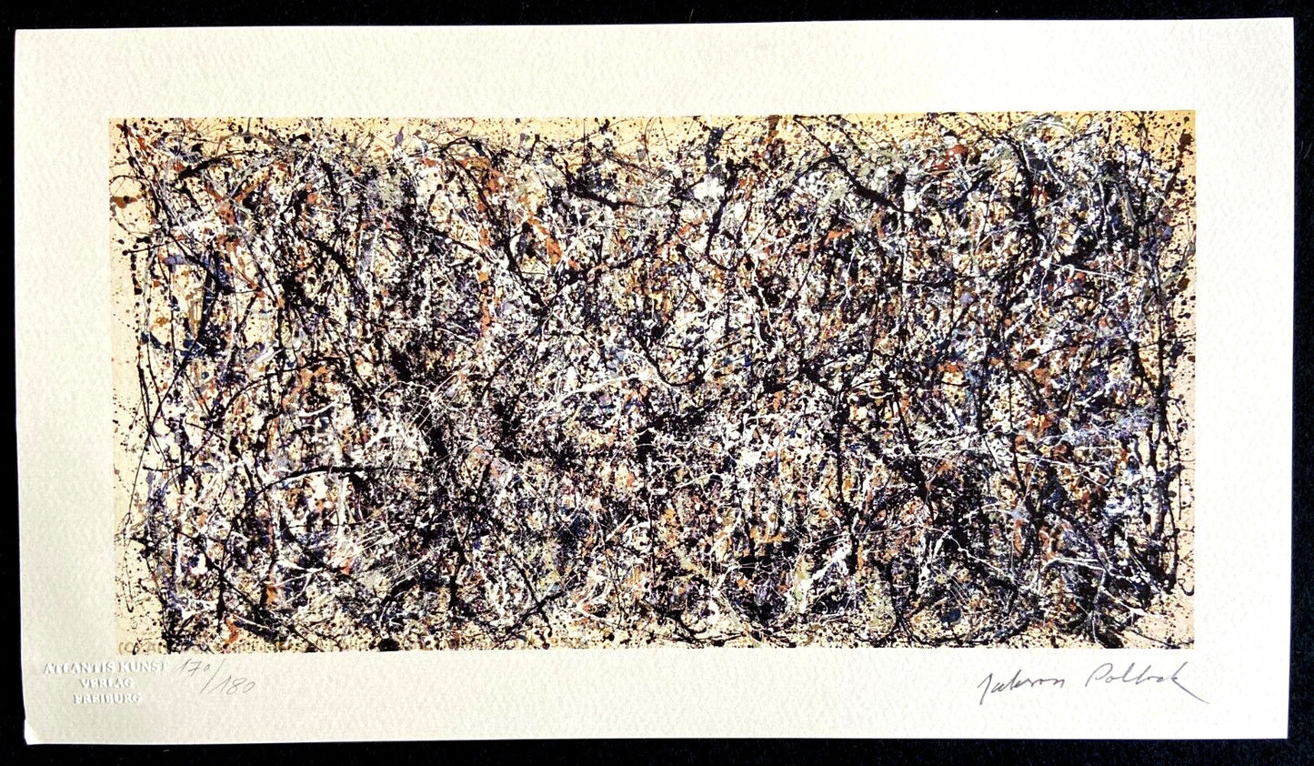 Jackson Pollock Lithograph Coa Signed Numbered By