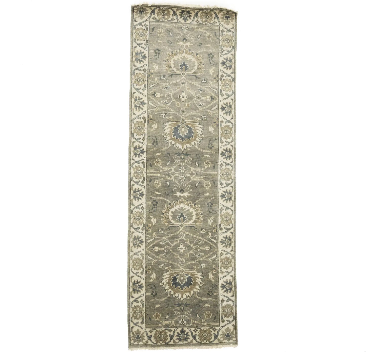 2'6X8 Ft Hand-Knotted Oushak Chobi Wool Runner