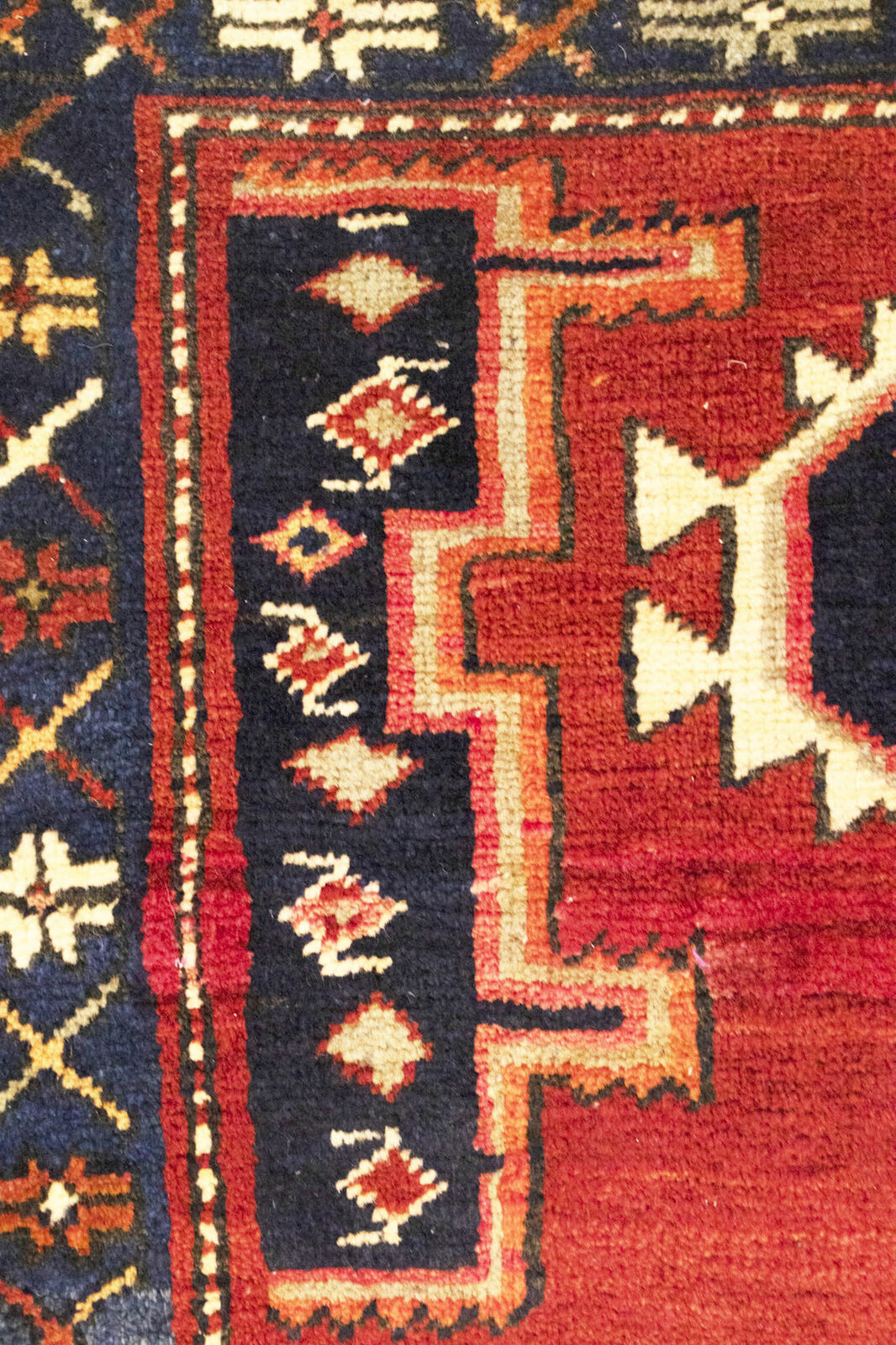 Handmade Vintage Tribal Geometric Oriental Rug