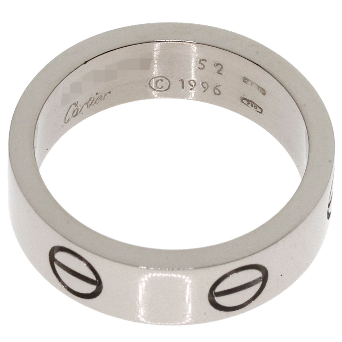 Cartier Ring Love Ring #52 K18 White Gold