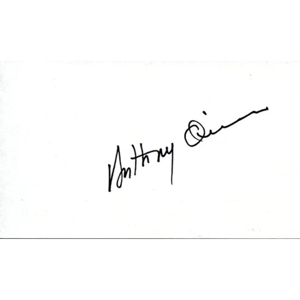 Anthony Quinn Autographed 3X5 Card