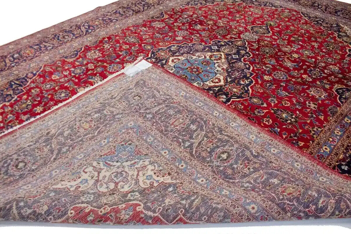 Vintage Handmade Oriental Rug Classic Floral Wool